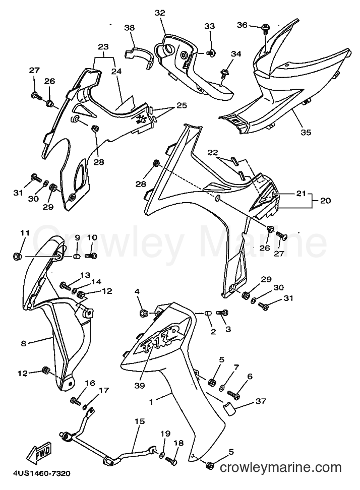 1997 Scooter V110 - V110 (4WJ1) [999] - LEG SHIELD