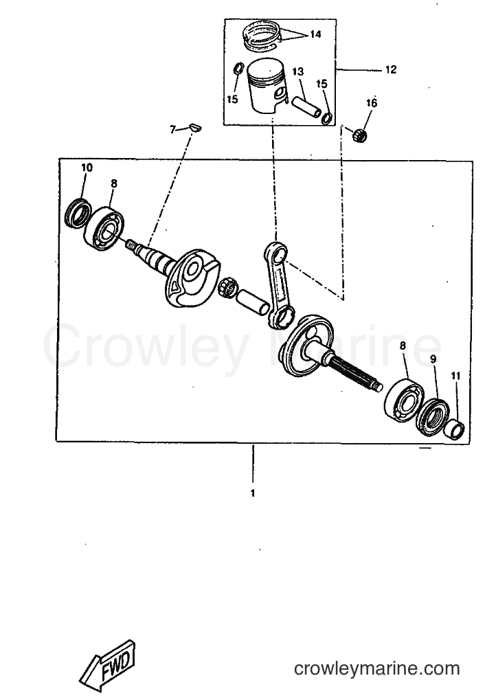 1999 Scooter CW50RS - CW50RS (5FX5) [010] - CRANKSHAFT & PISTON