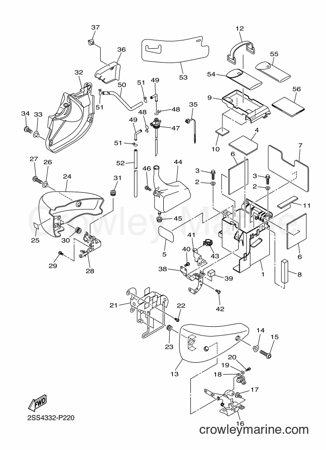 Yamaha Motors XVS1300CU (2SS8) [010] - SIDE COVER