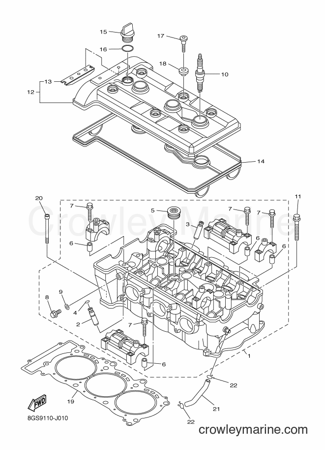2011 Snowmobile VK10D - VK10D (8GSB) [030] - CYLINDER HEAD