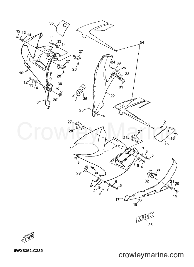 2006 Scooter TZR50 - TZR50 (5WXK) [010] - COWLING 2