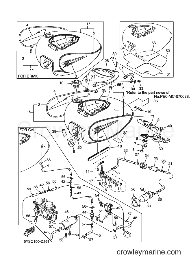 2005 Cruiser XVS1100AT - XVS1100AT (5YSE) [010] - FUEL TANK