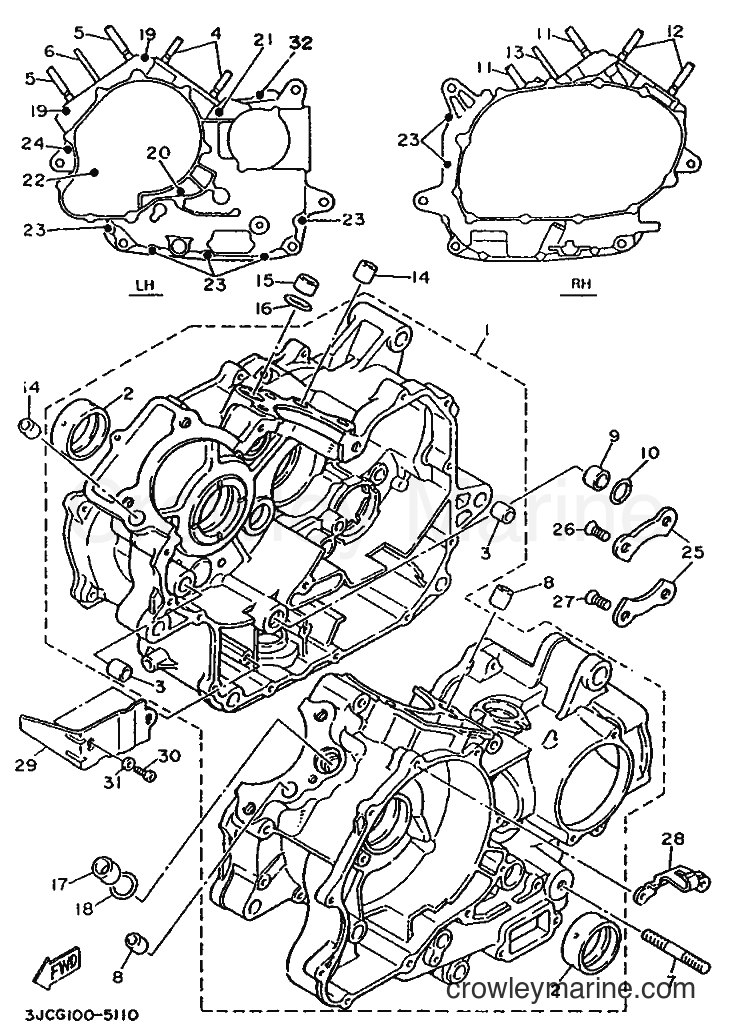 Yamaha Motors XV535 (3JCX) [010] - CRANKCASE