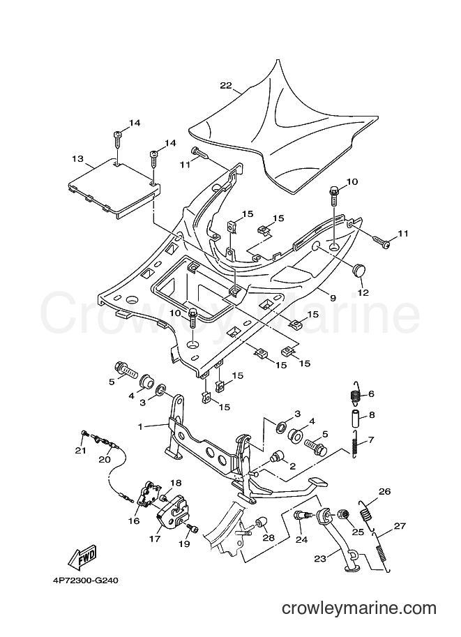 2009 Scooter XC125E - XC125E (4P75) [010] - STAND & FOOTREST