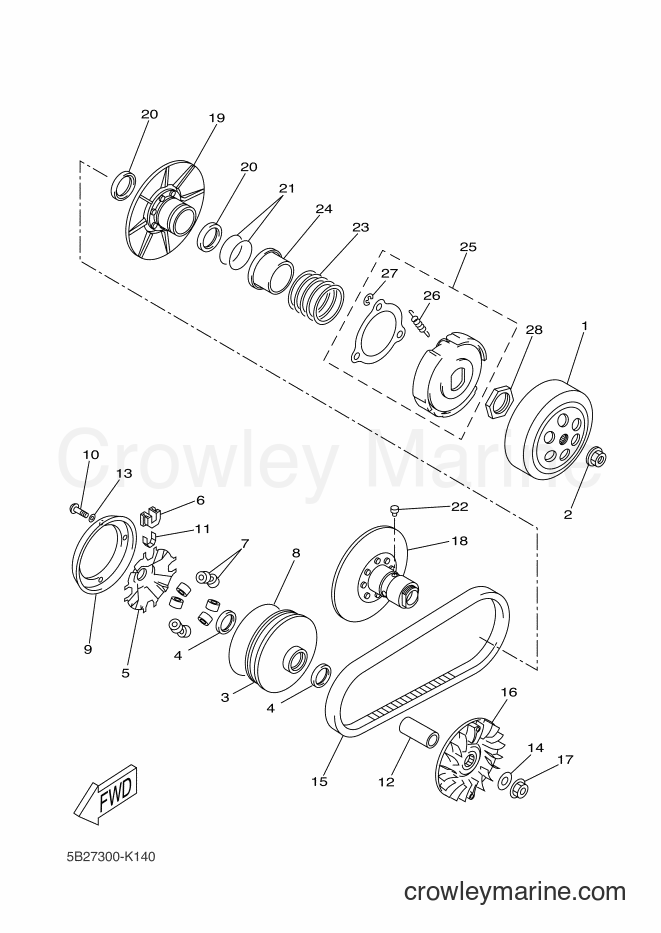 2012 Scooter YP250RA - YP250RA (1YS3) [030] - CLUTCH