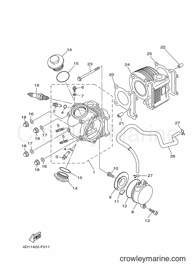 Yamaha Motors AF115C (23C5) [010] - CYLINDER