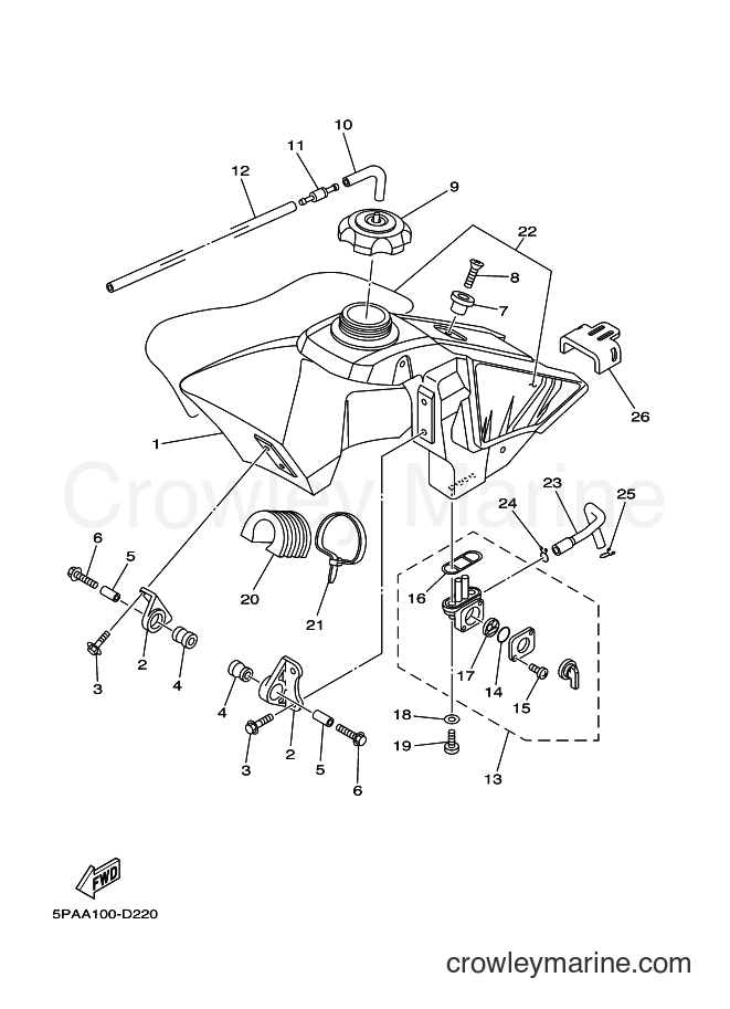 2005 Dirt Bike YZ85 - YZ85 (5PAA) [070] - FUEL TANK