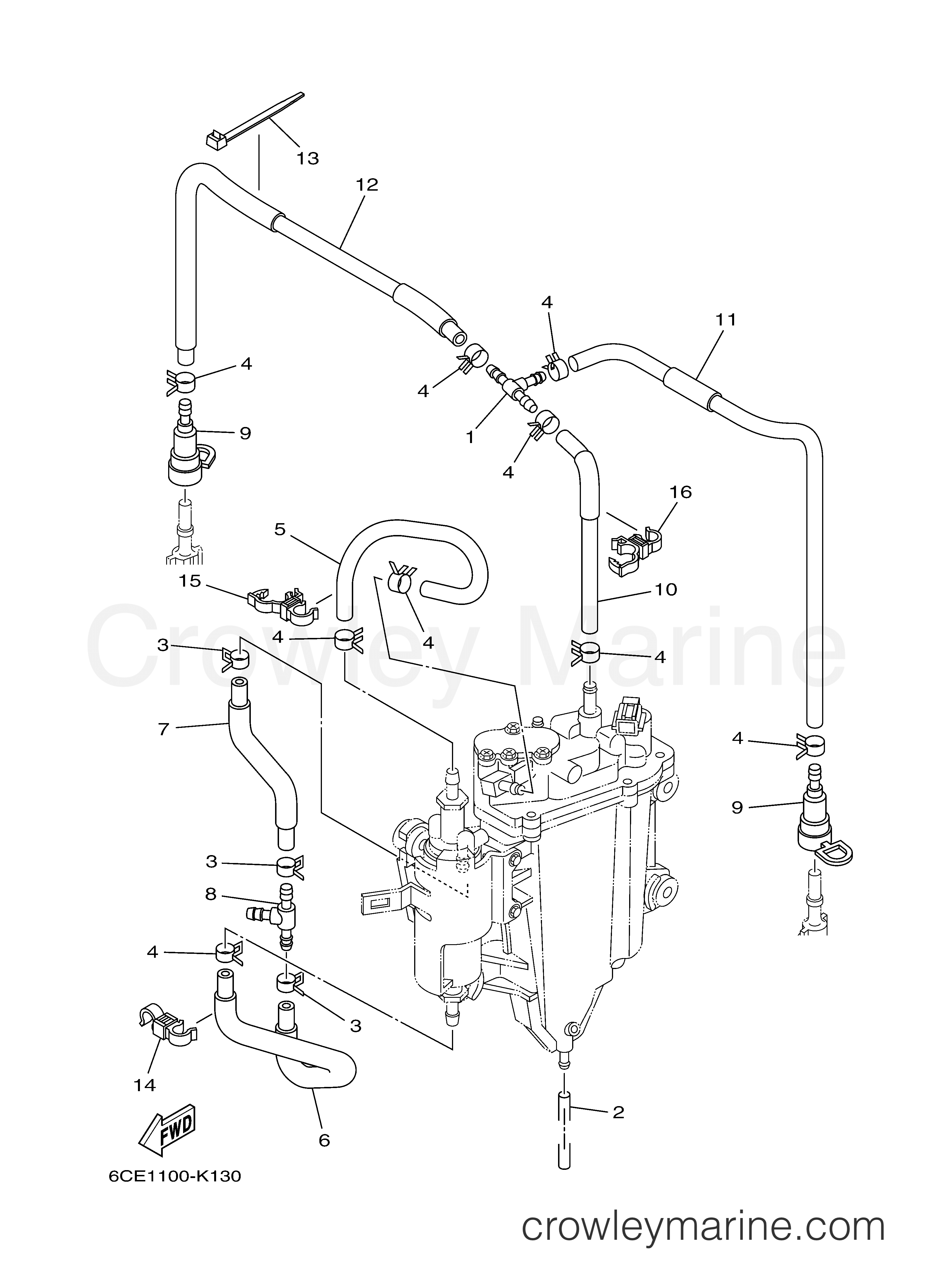 Yamaha Motors LF300UCA - FUEL INJECTION PUMP 2