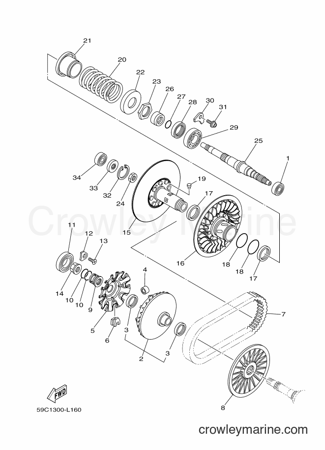 Yamaha Motors XP500A (59C2) [010] - CLUTCH 2