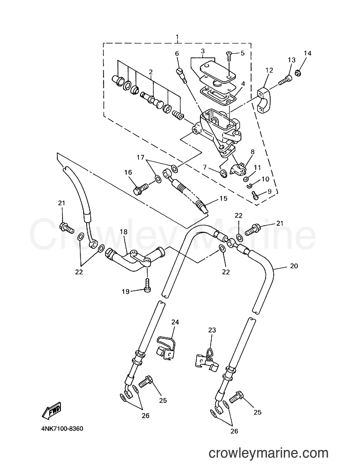 Yamaha Motors XVZ1300A (4YP4) [120] - FRONT MASTER CYLINDER