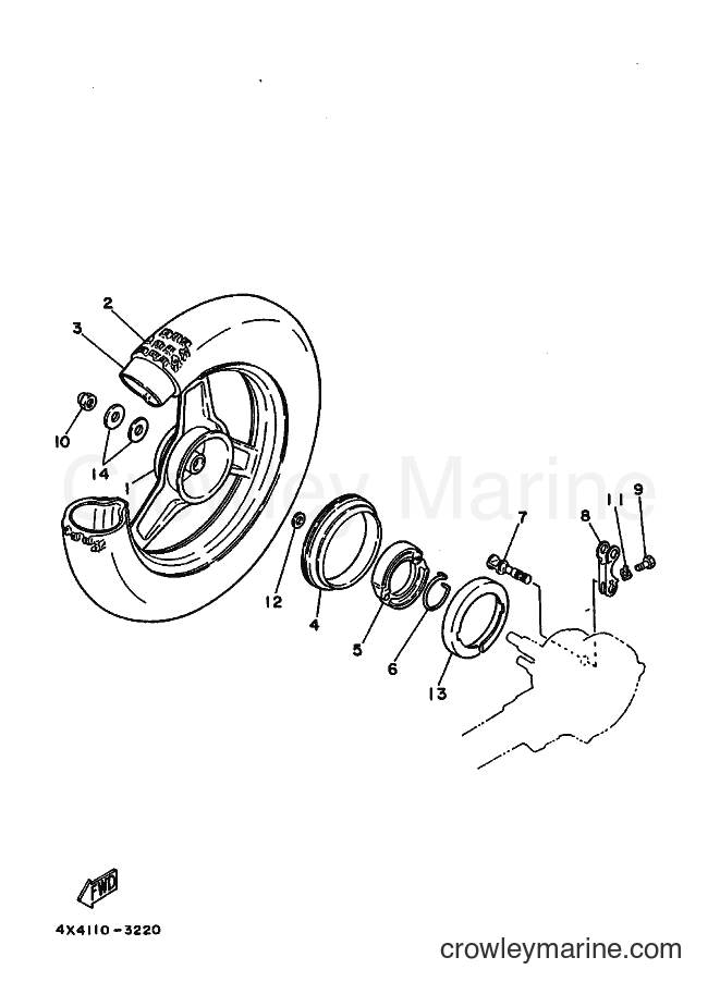 Yamaha Motors PW50W (3PT1) [010] - REAR WHEEL