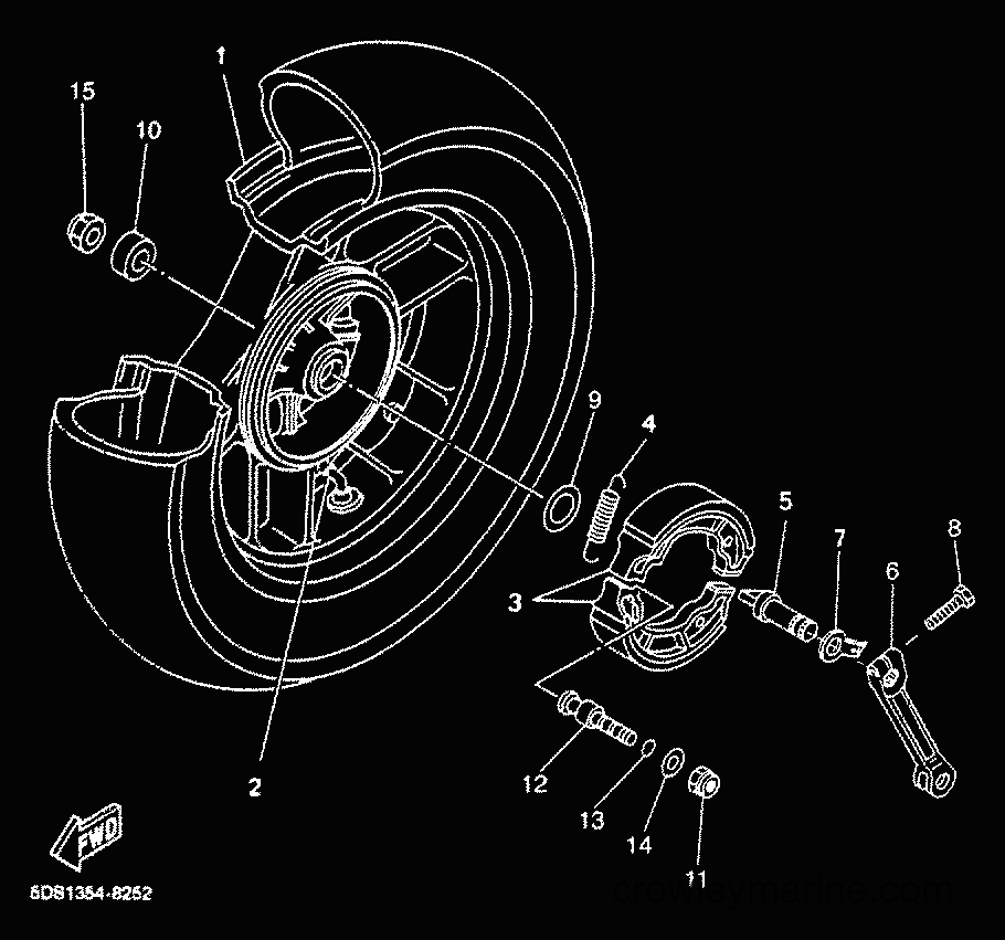 2000 Scooter YP125E - YP125E (5DSK) [010] - REAR WHEEL