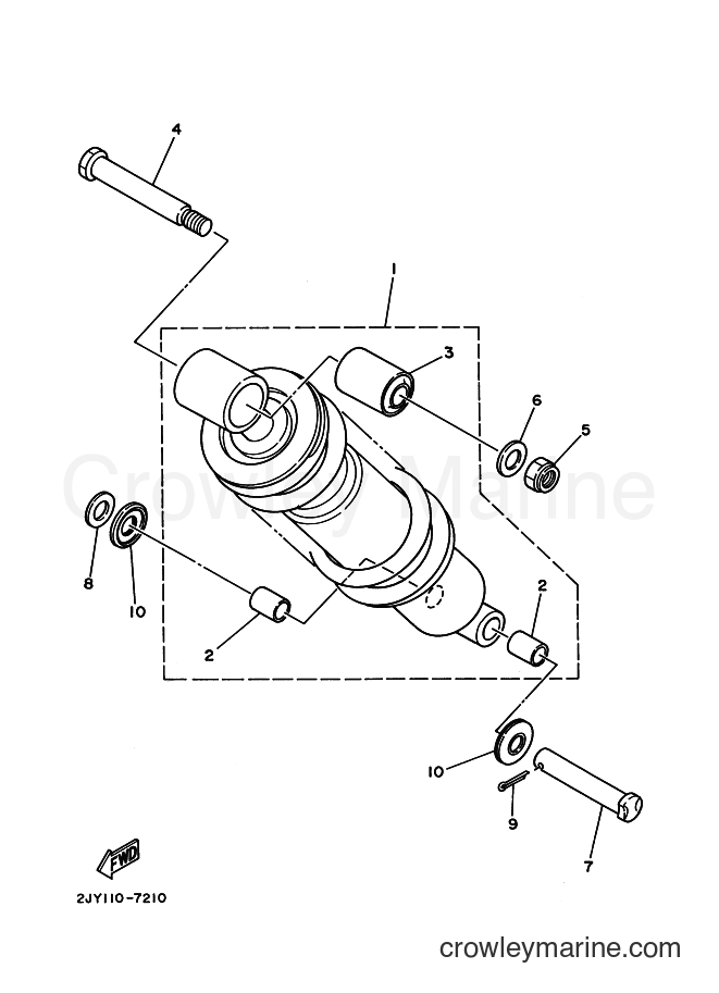 2004 Dirt Bike TW200E - TW200E (5FYN) [010] - REAR SUSPENSION