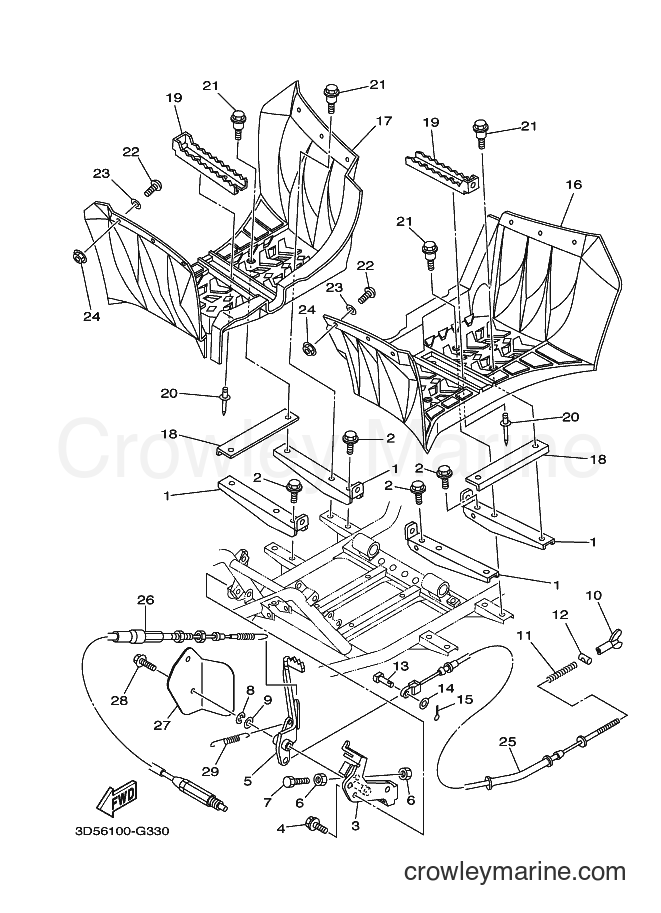 2009 ATV YFM350AS - YFM350AS (3D59) [010] - STAND & FOOTREST