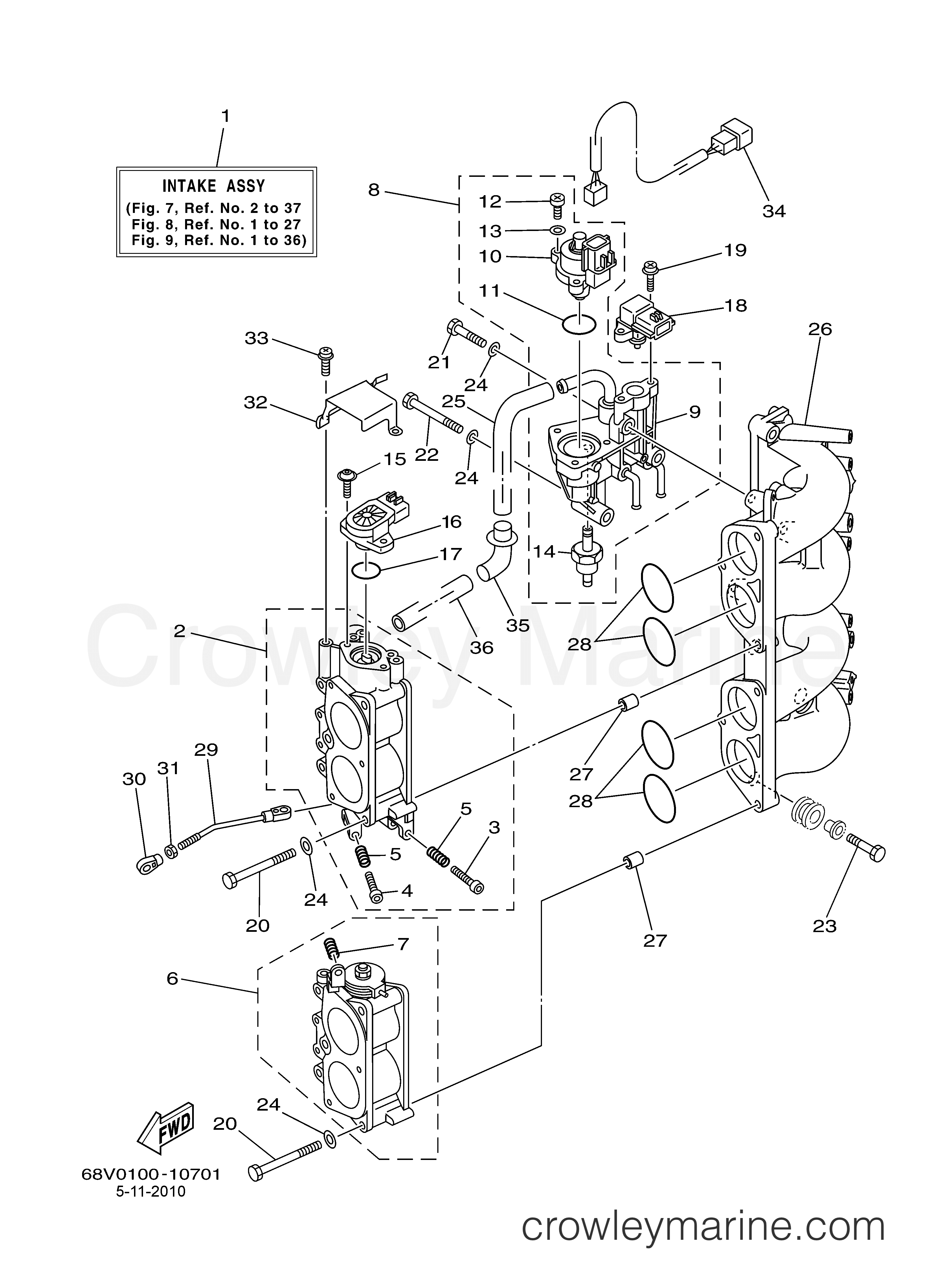 Yamaha Motors F115TXRZ - INTAKE 2