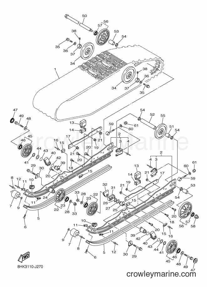 2010 Snowmobile RFX10RSS - RFX10RSS (8HK3) [020] - TRACK SUSPENSION 1