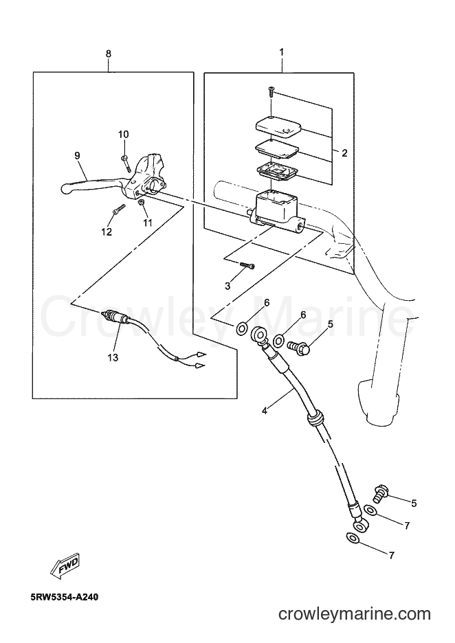 Yamaha Motors CS50 (5RW5) [010] - FRONT MASTER CYLINDER