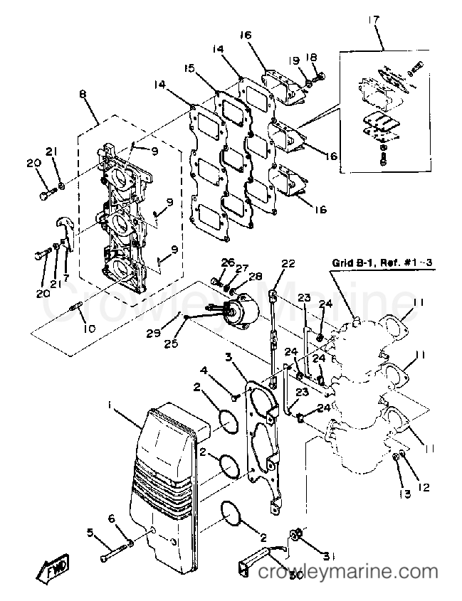 Yamaha Motors 90ETLN - INTAKE 1