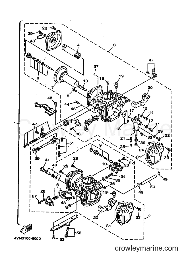 1998 Cruiser XV535 - XV535 (4YN5) [010] - CARBURETOR