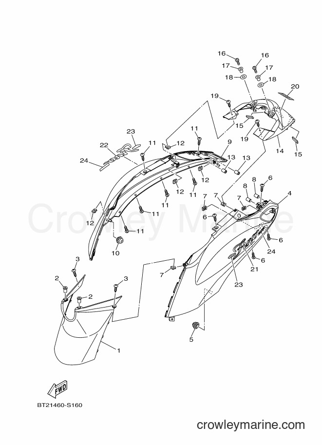 Yamaha Motors LNC125-I (BT21) [010] - SIDE COVER