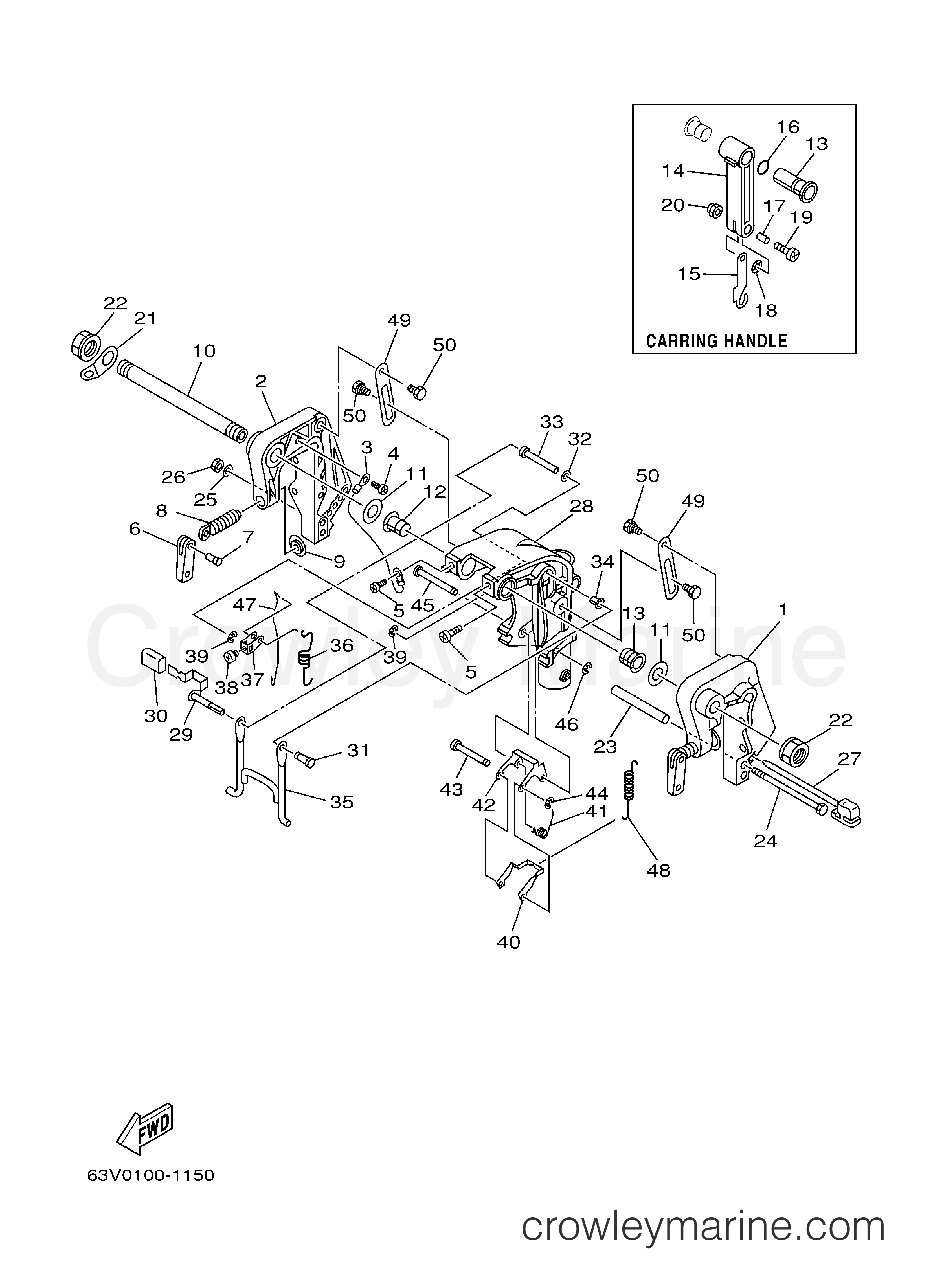 Yamaha Motors 15MSHZ - BRACKET 1