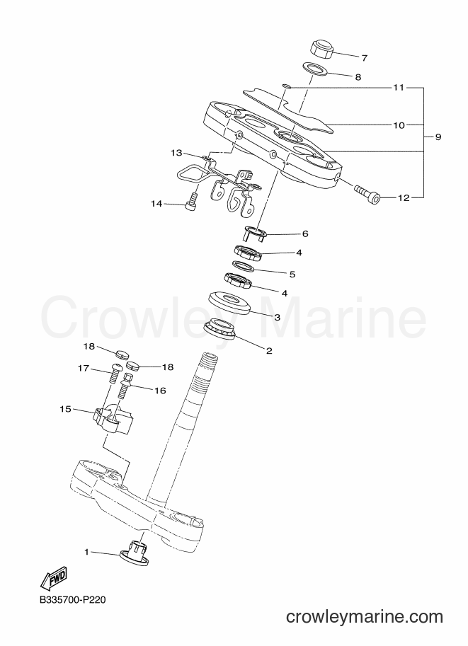 Yamaha Motors XVS950CU (B336) [010] - STEERING
