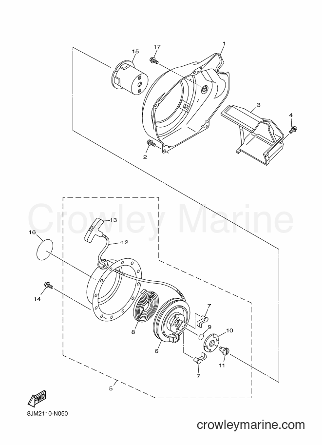 2016 Snowmobile SRX120 - SRX120 (8JM8) [010] - AIR SHROUD & STARTER