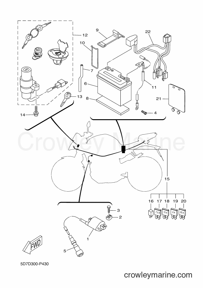 2015 Sport Bike MT125A - MT125A (5D7D) [010] - ELECTRICAL 1