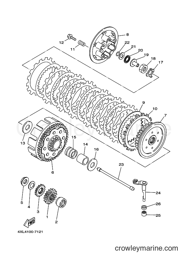 Yamaha Motors YZ250 (5DJ2) [050] - CLUTCH