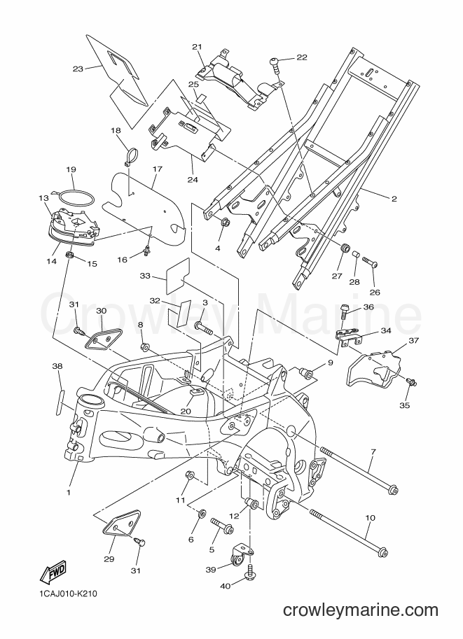 2012 Street Bike FZ1-S - FZ1-S (1CAT) [010] - FRAME