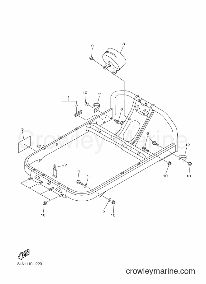 Yamaha Motors RS10GT (8JA2) [020] - STEERING GATE