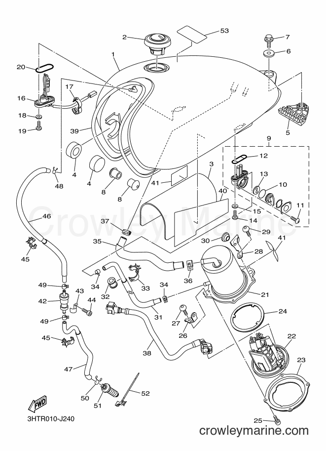 Yamaha Motors SR400 (3HTX) [010] - FUEL TANK