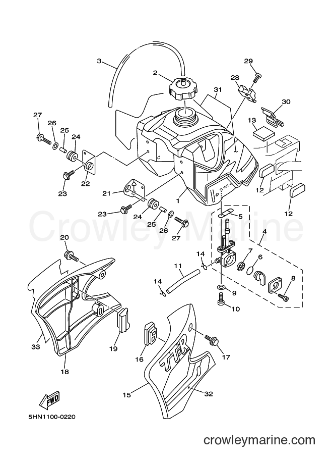 2000 Dirt Bike TTR90 - TTR90 (5HN3) [080] - FUEL TANK