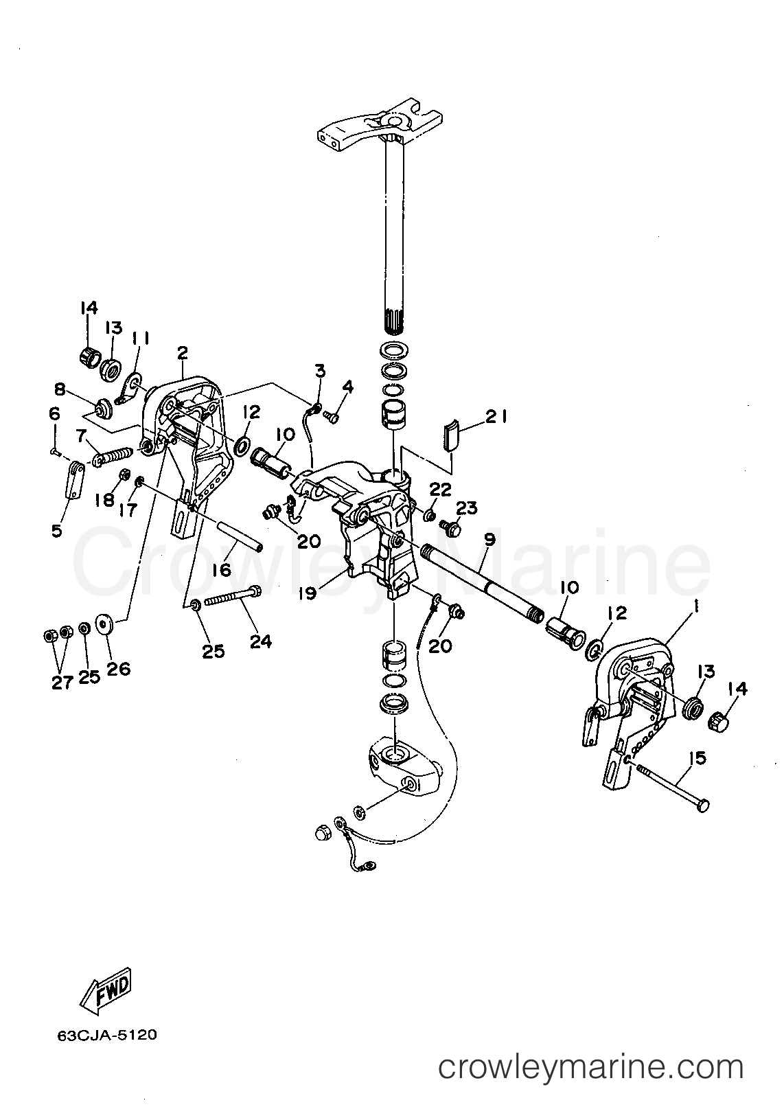 Yamaha Motors 40EJRT - BRACKET 2 (MH ER)