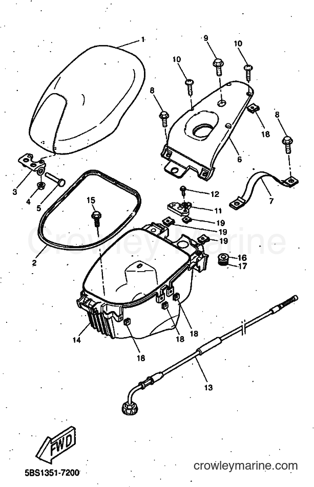 1998 Scooter YQ50 - YQ50 (5DP2) [999] - SEAT & CARRIER