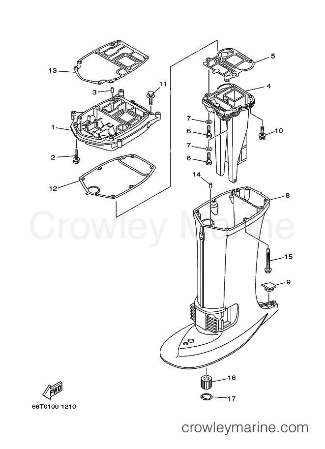 Yamaha Motors (E)40X (66T2) [040] - UPPER CASING