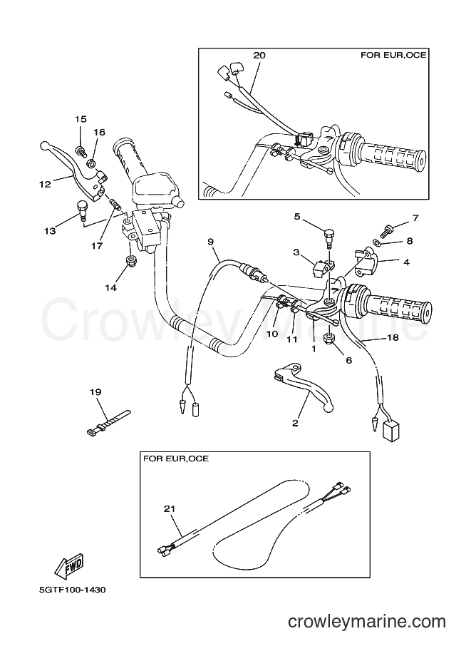 2001 ATV YFM600FWA - YFM600FWA (5GTF) [010] - HANDLE SWITCH & LEVER