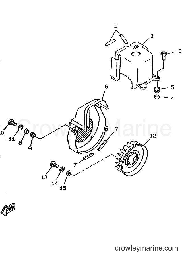 1998 Scooter CW50 - CW50 (4RW3) [010] - AIR SHROUD & FAN