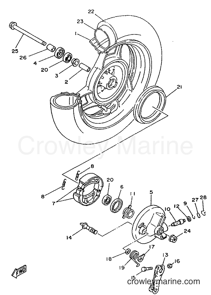 1995 Scooter YA50F - YA50F (4SN1) [999] - FRONT WHEEL
