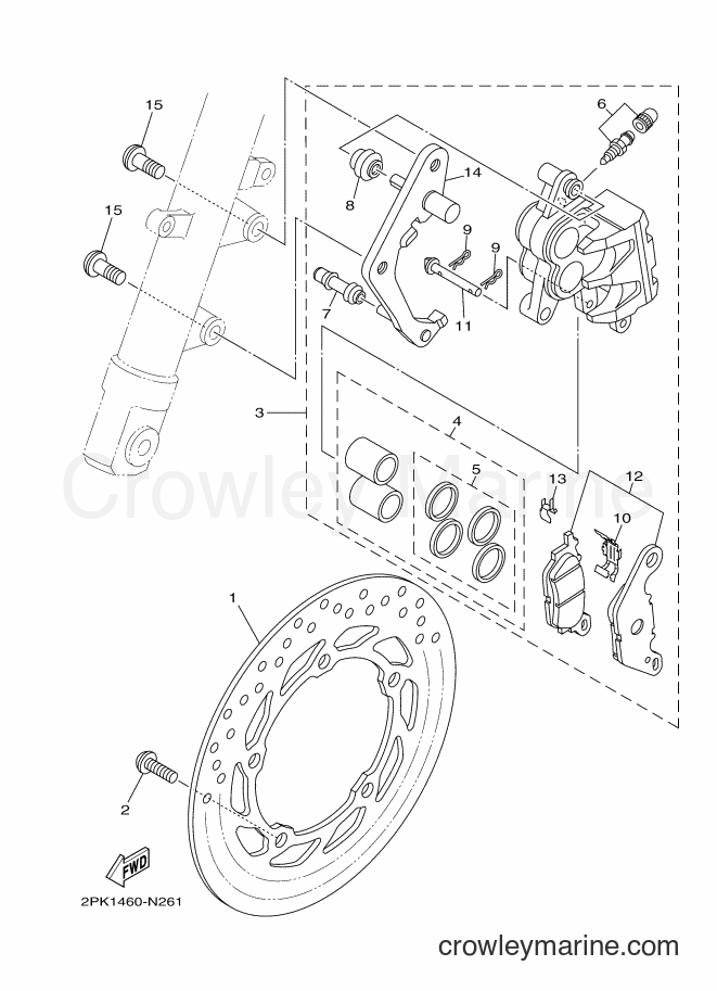2015 Sport Bike YZF-R15 - YZF-R15 (2PL2) [010] - FRONT BRAKE CALIPER