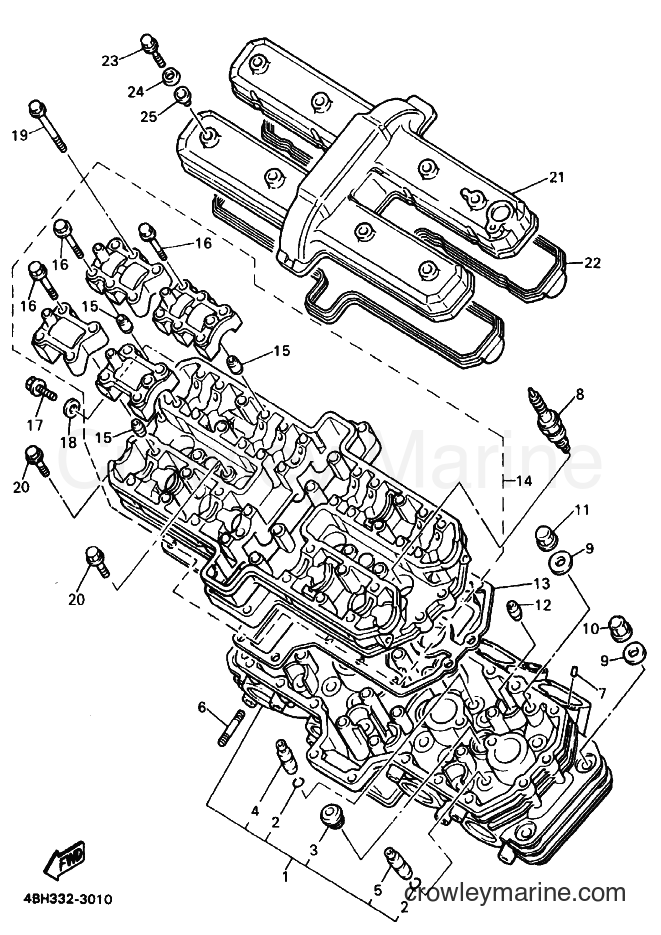 1994 Street Bike GTS1000A - GTS1000A (4FE3) [99A] - CYLINDER HEAD