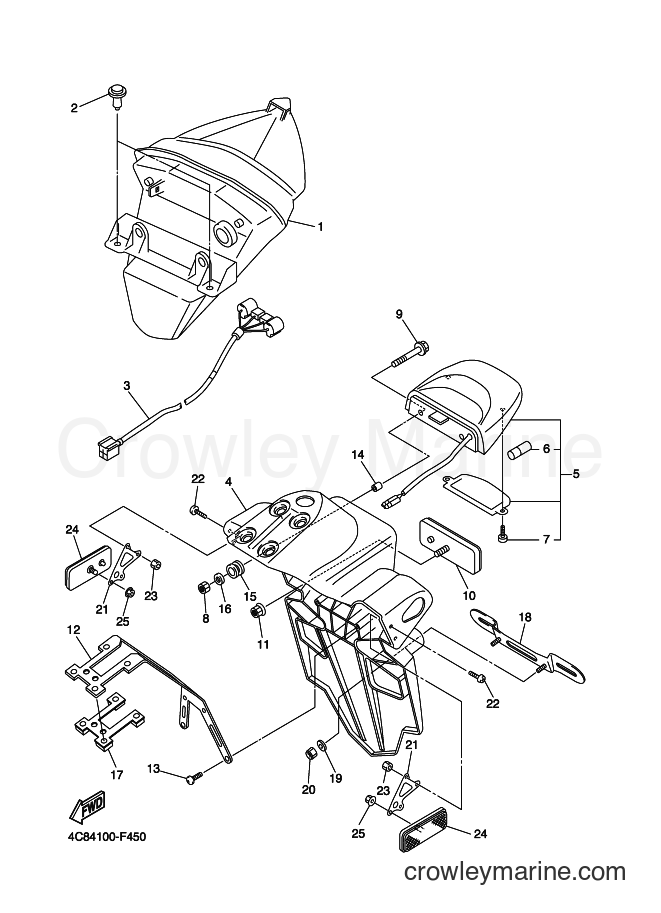 2007 Sport Bike YZF-R1 - YZF-R1 (4C85) [010] - TAILLIGHT