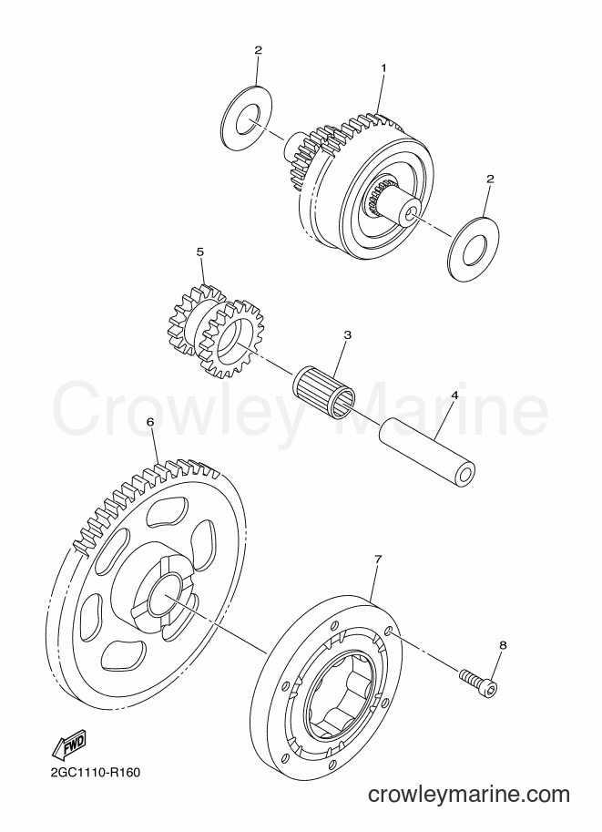 2018 Dirt Bike YZ450FX - YZ450FX (B91C) [010] - STARTER CLUTCH