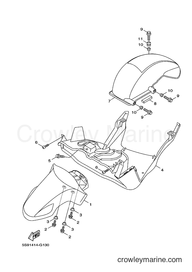 2015 Scooter YW125 - YW125 (32SD) [010] - FRONT FENDER