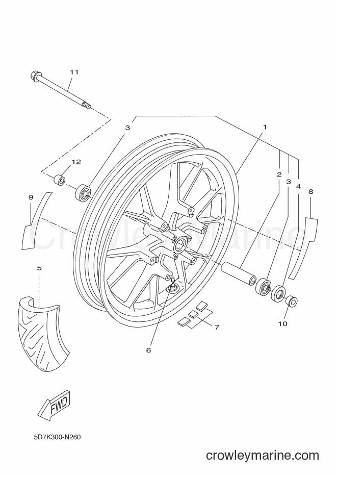 2015 Sport Bike YZF-R125 - YZF-R125 (5D7P) [080] - FRONT WHEEL