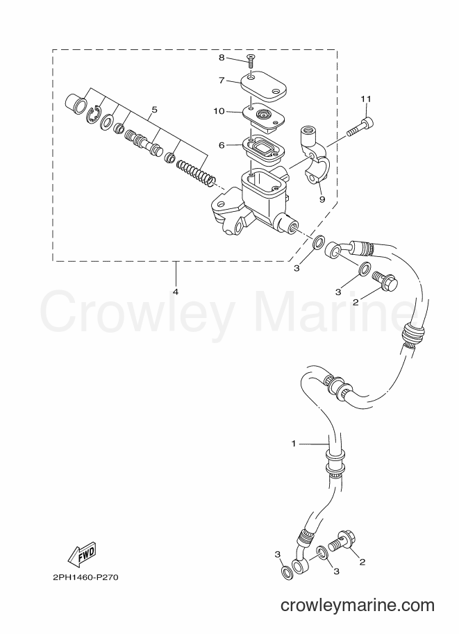 Yamaha Motors LNS125 (2PH3) [010] - FRONT MASTER CYLINDER