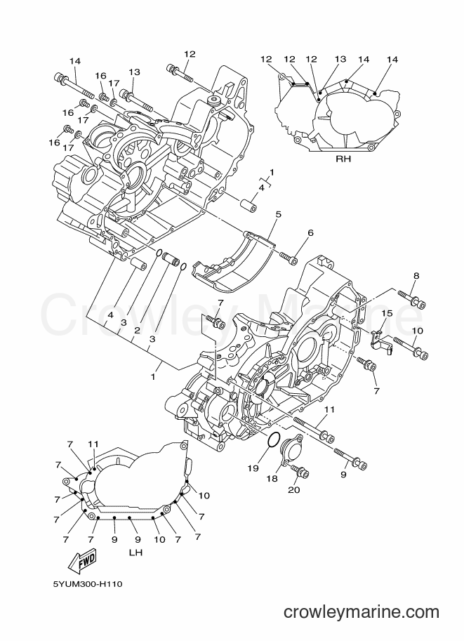 2009 Street Bike MT01 - MT01 (5YUP) [010] - CRANKCASE