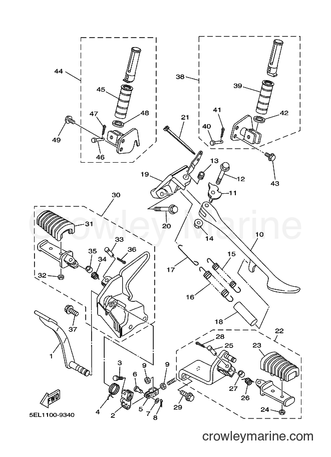Yamaha Motors XVS1100 (5EL8) [010] - STAND & FOOTREST