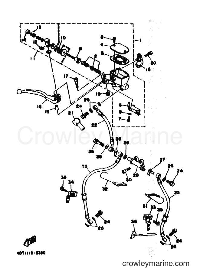 1992 Street Bike TDM850 - TDM850 (4DT3) [010] - FRONT MASTER CYLINDER