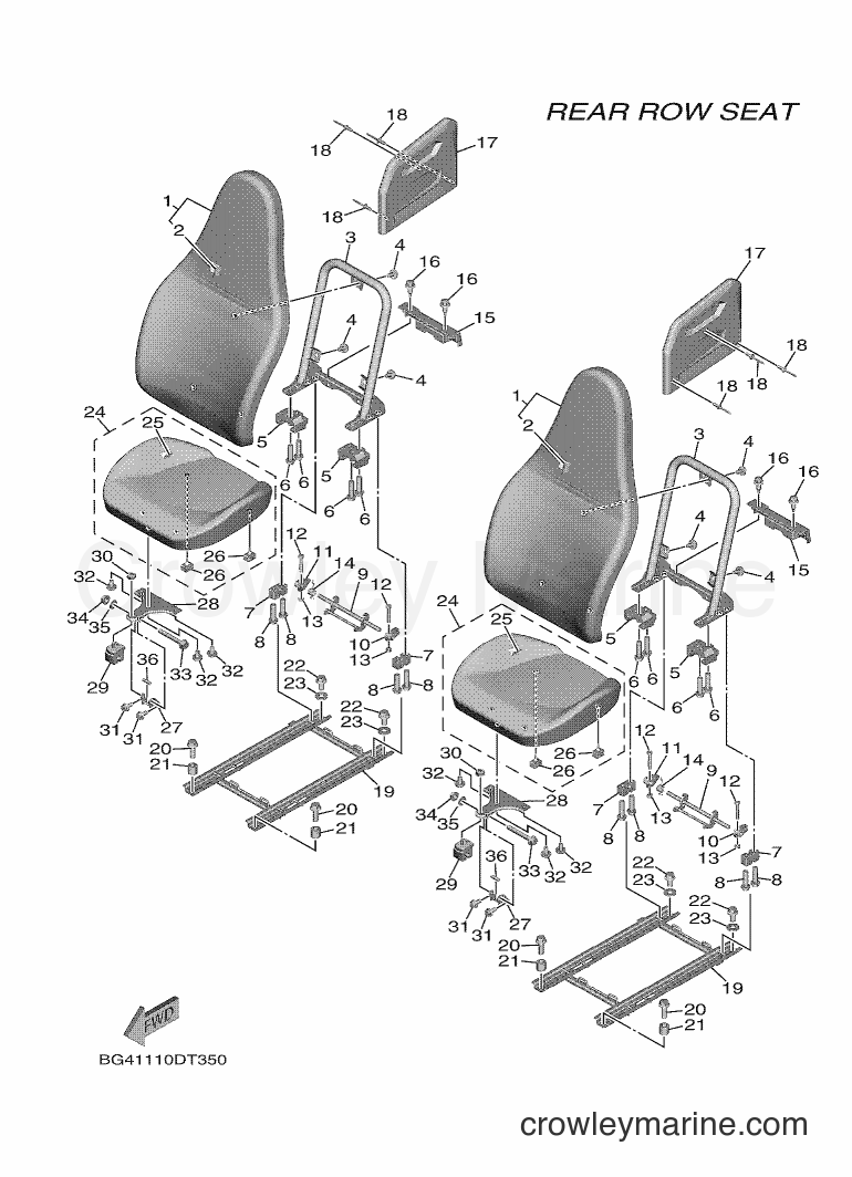 2018 ATV YXF850ES - YXF850ES (BG41) [010] - SEAT 3